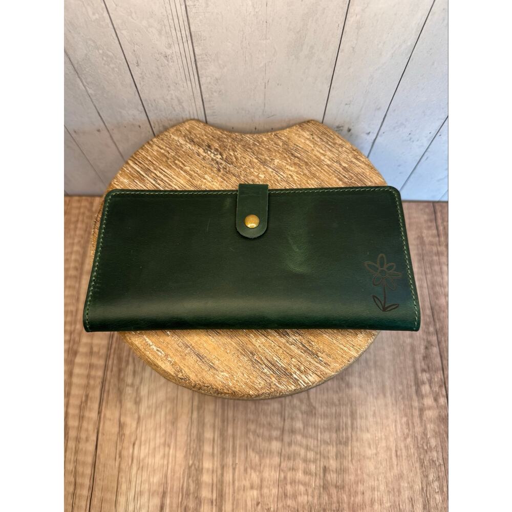 Genuine Leather Wallet FOREST GREEN Leather REAL LEATHER Wallet FAST SHIP